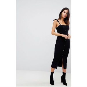 ASOS Midi Tank Dress with Frill Straps Sz. 14 NWT